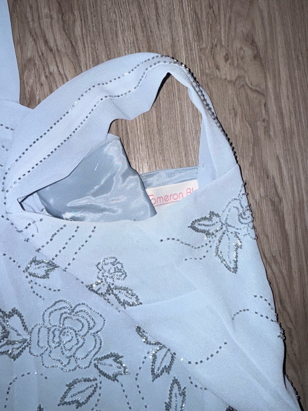 Cameron Blake baby blue 3 piece beaded set - Picture 7 of 12